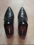 Pantofi damă Oxford, negri, piele