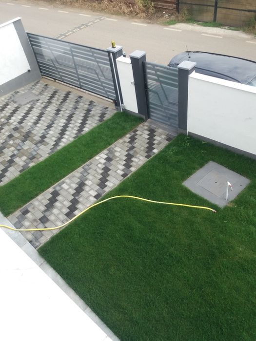 Montaj borduri pavaj.rigole piatra travertin gazon județul Iași