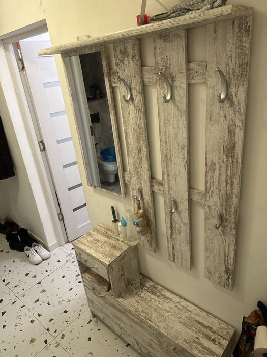 Mobilier hol cu suport pentru pantofi si oglinda