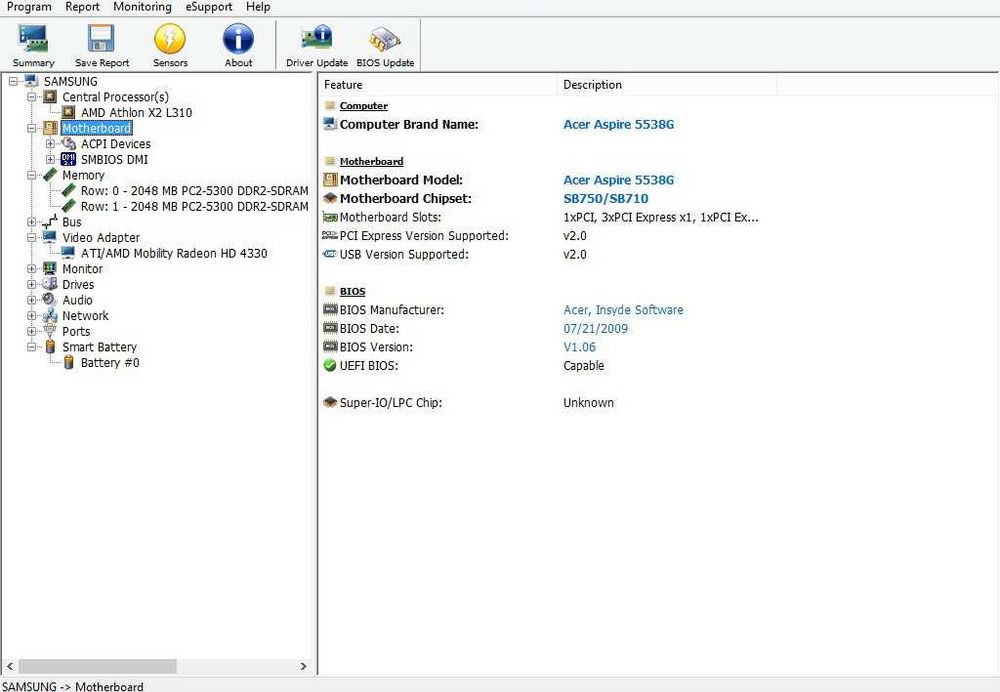 Лаптоп Acer Aspire 5538G 15,6" AMD X2 Dual-Core L310