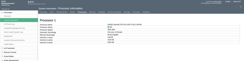Server HP ProLiant MicroServer Gen8 Intel Xeon E3-1230 V2
