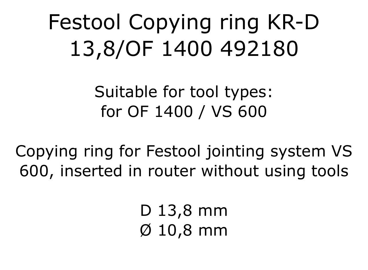 Копировальная втулка Festool KR-D 13,8 OF 1400