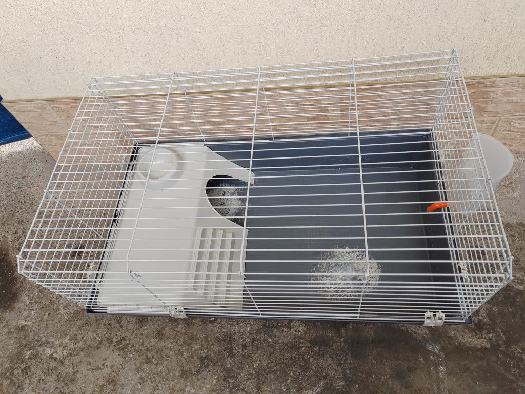 Cuşcă pentru iepuri şi porcuşori de Guineea, Gri 95x57x46