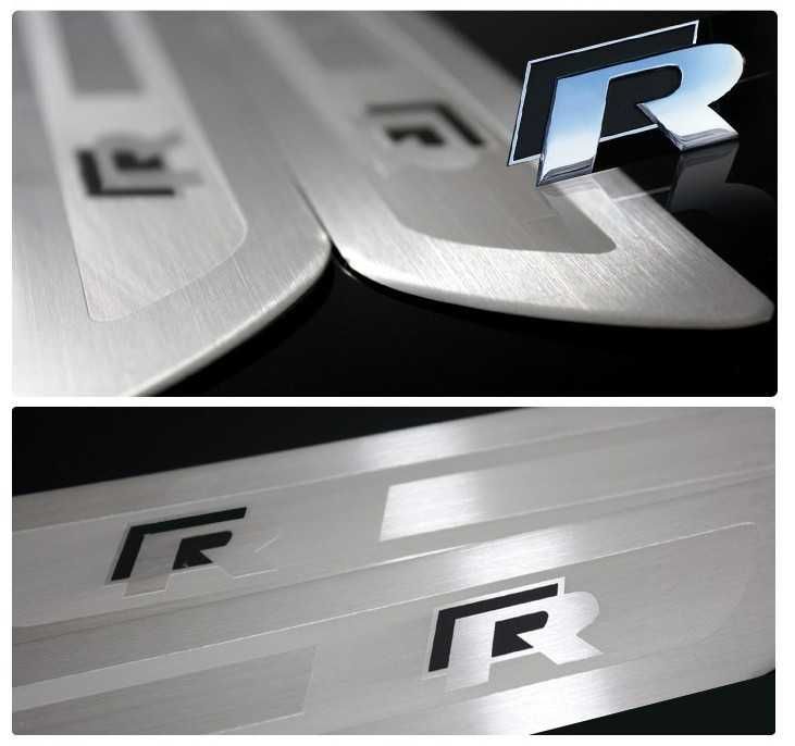 Set 4 ornament inox prag R-line pt gama VW,Audi,Skoda,Seat