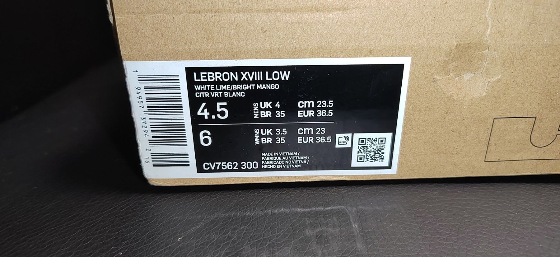 Nike Lebron XVIII Low, номер 36,5