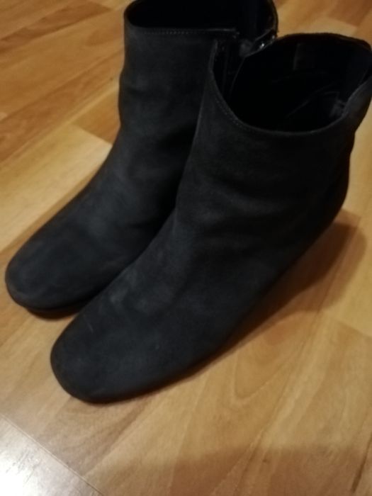 Botine  piele gri