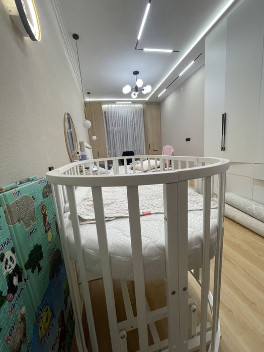 Манеж кровать трансформер, качели