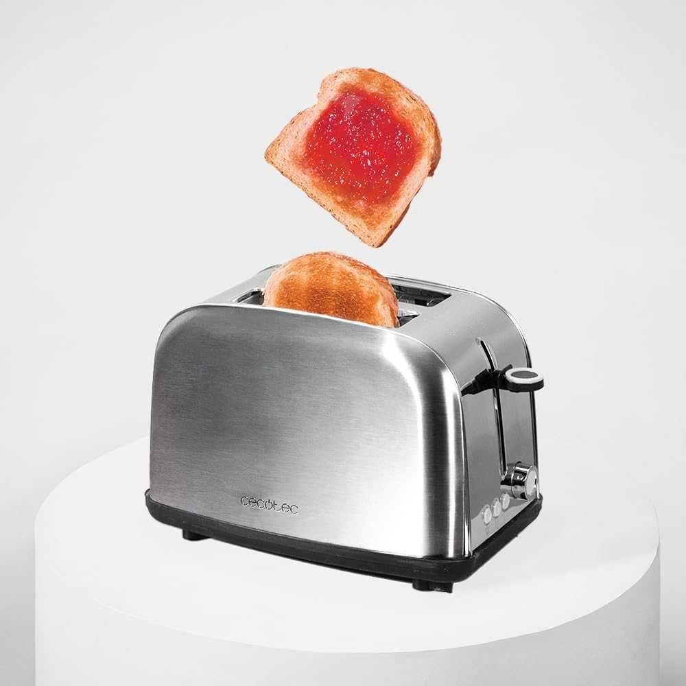 Тостер Cecotec Toastin' time 850 Inox Long Lite, 850W, 2 филийки, Inox