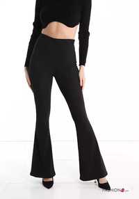 Pantalon  dama, evazat, elastic, 44,46 Negru,Beige,Blu electric