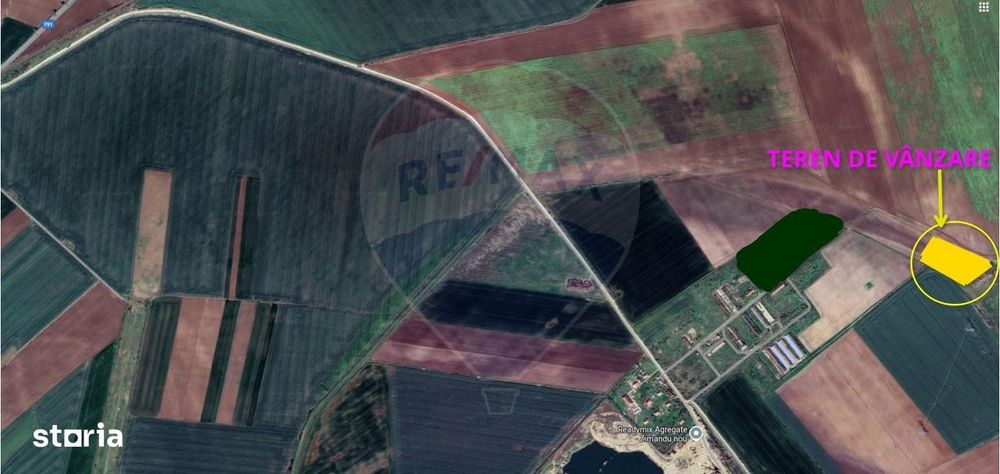 Teren agricol 14,200mp zona fermei din Zimandu Nou