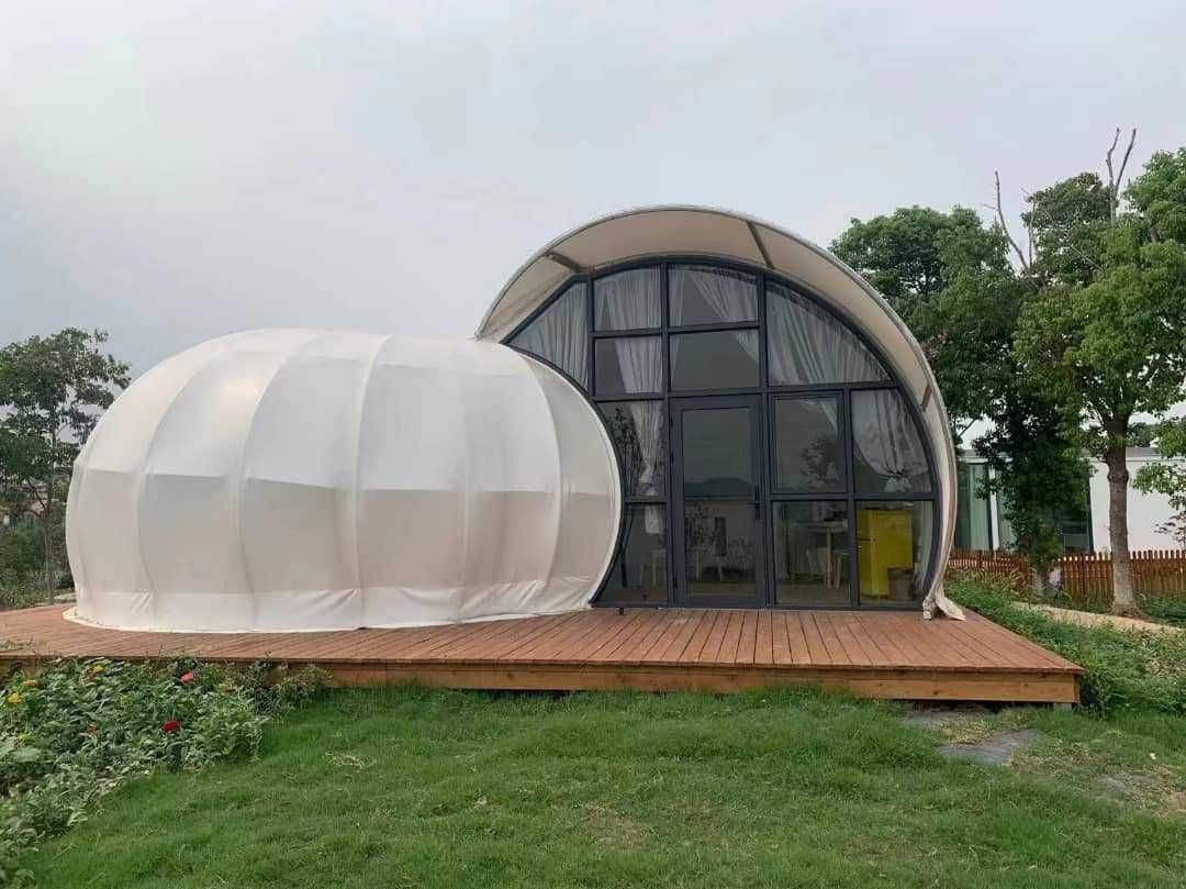 Cort glamping de lux EKO S,30 mp,structura metalica,garantie 15 ani