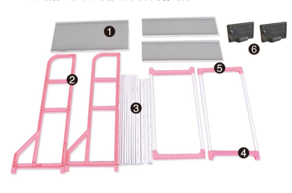 Метална етажерка за над пералня с три рафта син цвят