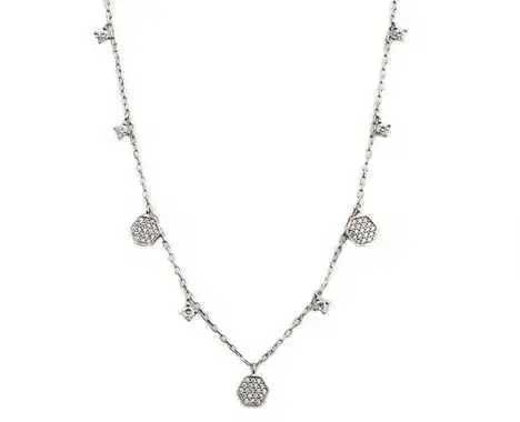 Colier argint rodiat cu pandante - DA114