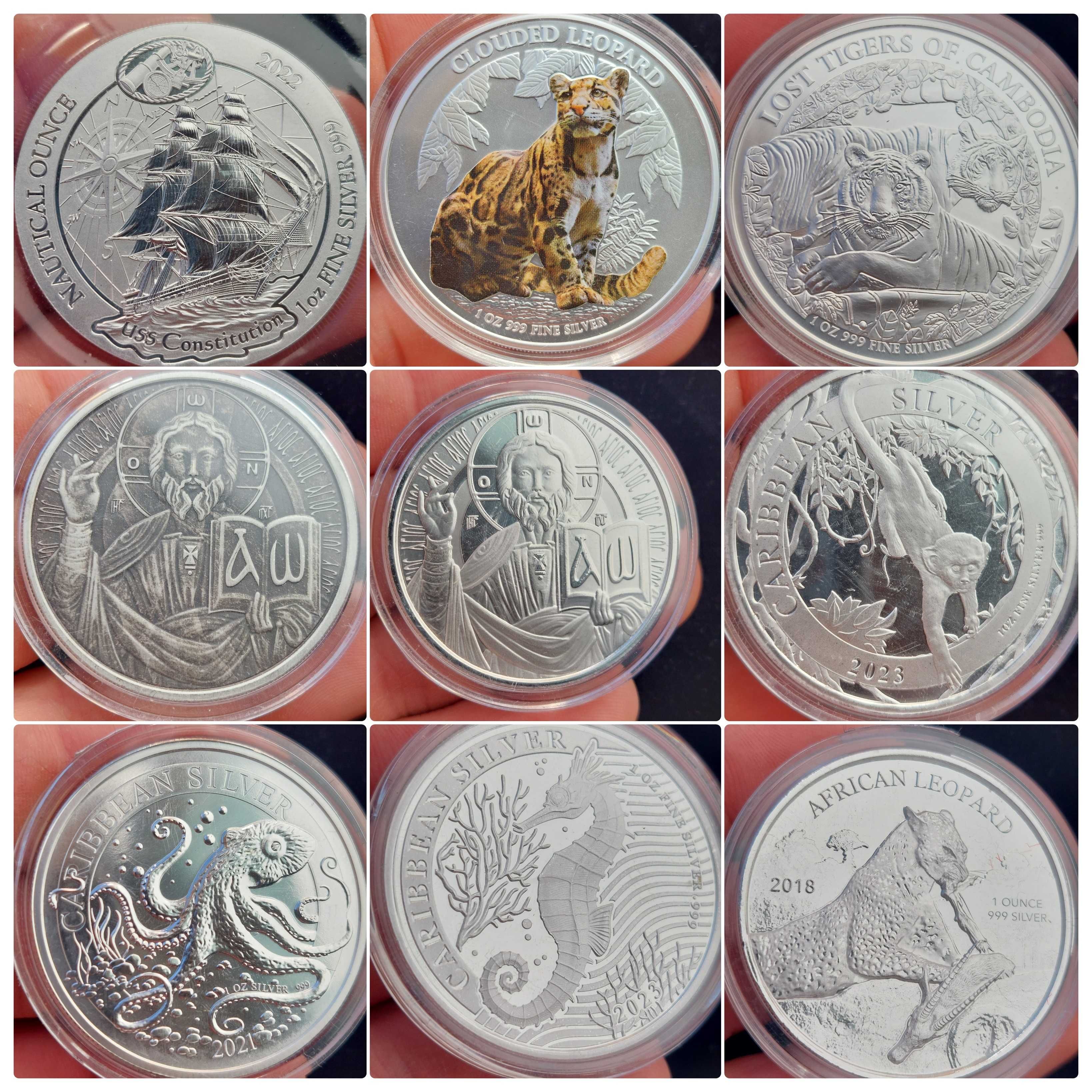 Monede si medalii argint .999 de la 5,7 la 10 lei / g