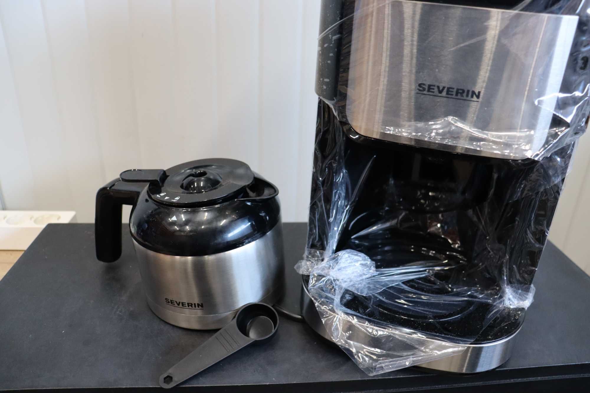 Шварц Кафемашина Severin, KA 4814, 1000W, 1.25L, 8 чаши С ДЕФЕКТ