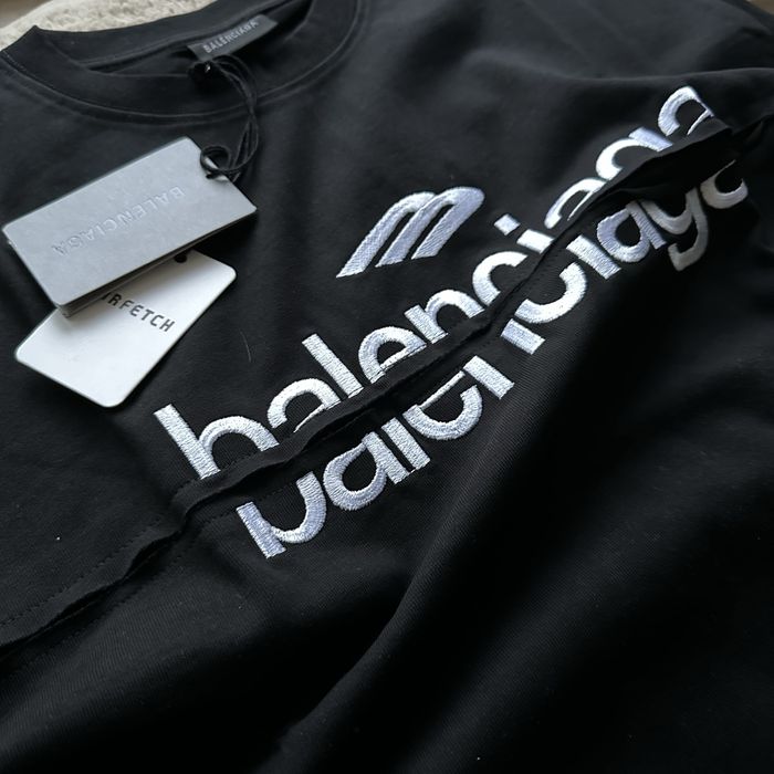 Tricou Negru Bumbac Gros Oversize Balenciaga Premium