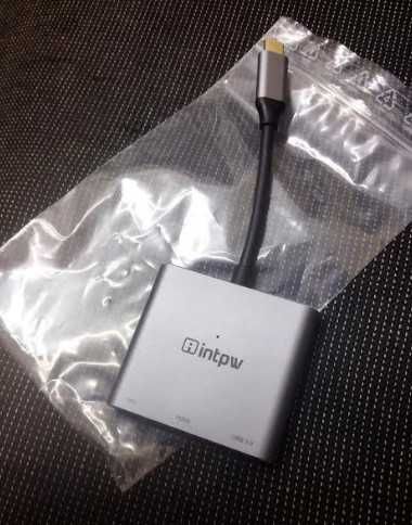 intpw USB C към HDMI адаптер, USB-C цифров AV многопортов адаптер