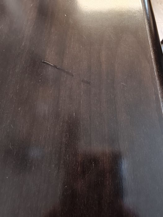 Трапезна маса и столове, разтегаема, масивно дърво, венге