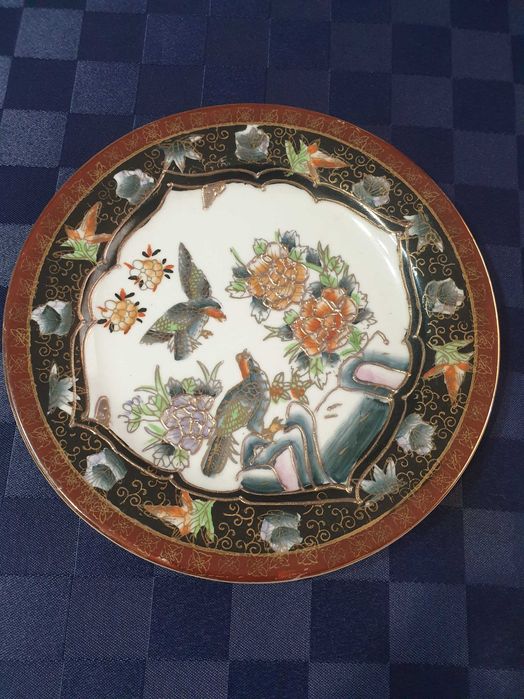 Ваза и чиния -SATSUMA /Сатцума/и сервиз за кафе ,WMFчаши за шампанско