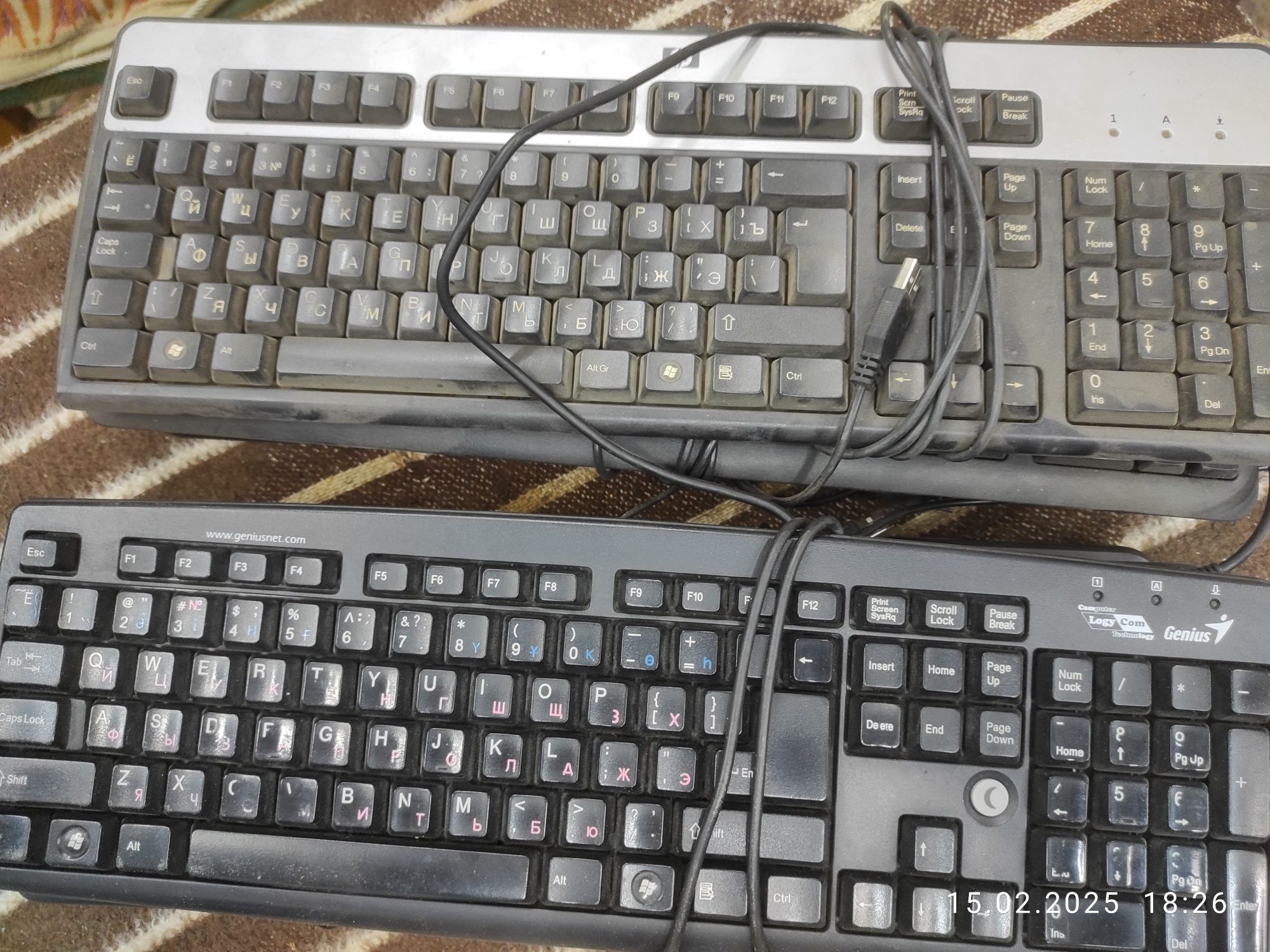 Клавиатуры, бу, рабочие, разные, usb.