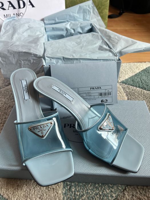 Sandale Prada mules leather plexiglass