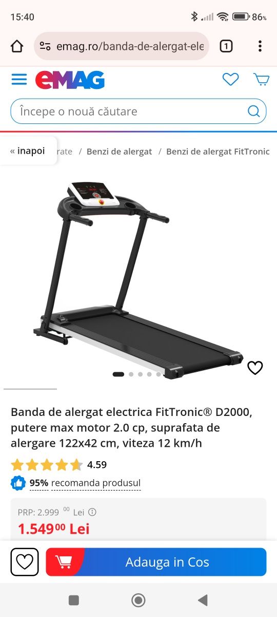 Banda alergare FitTronic