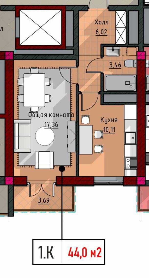 Продается квартира в премиальной новостройке ЖК Венеция, Мечеть Минор
