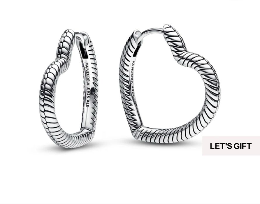 Pandora оригинални обеци сърца