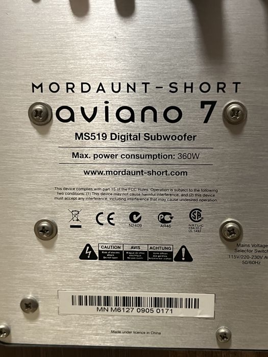 Subwoofer Mordaunt Short Aviano7