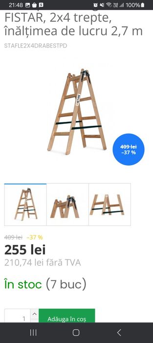 Scara noua din lemn masiv