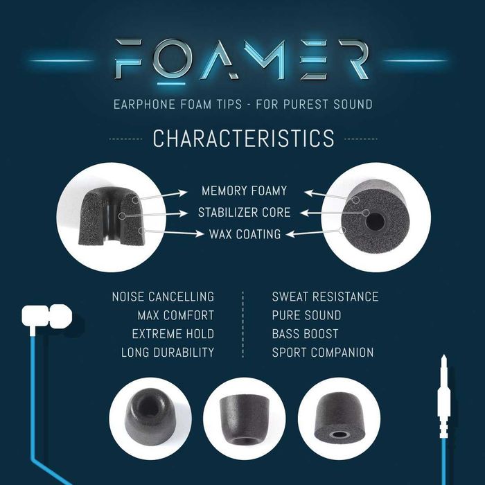 FOAMER F4.0 (S 6) • 6 Pairs of Attachments for In-Ear Headphones
