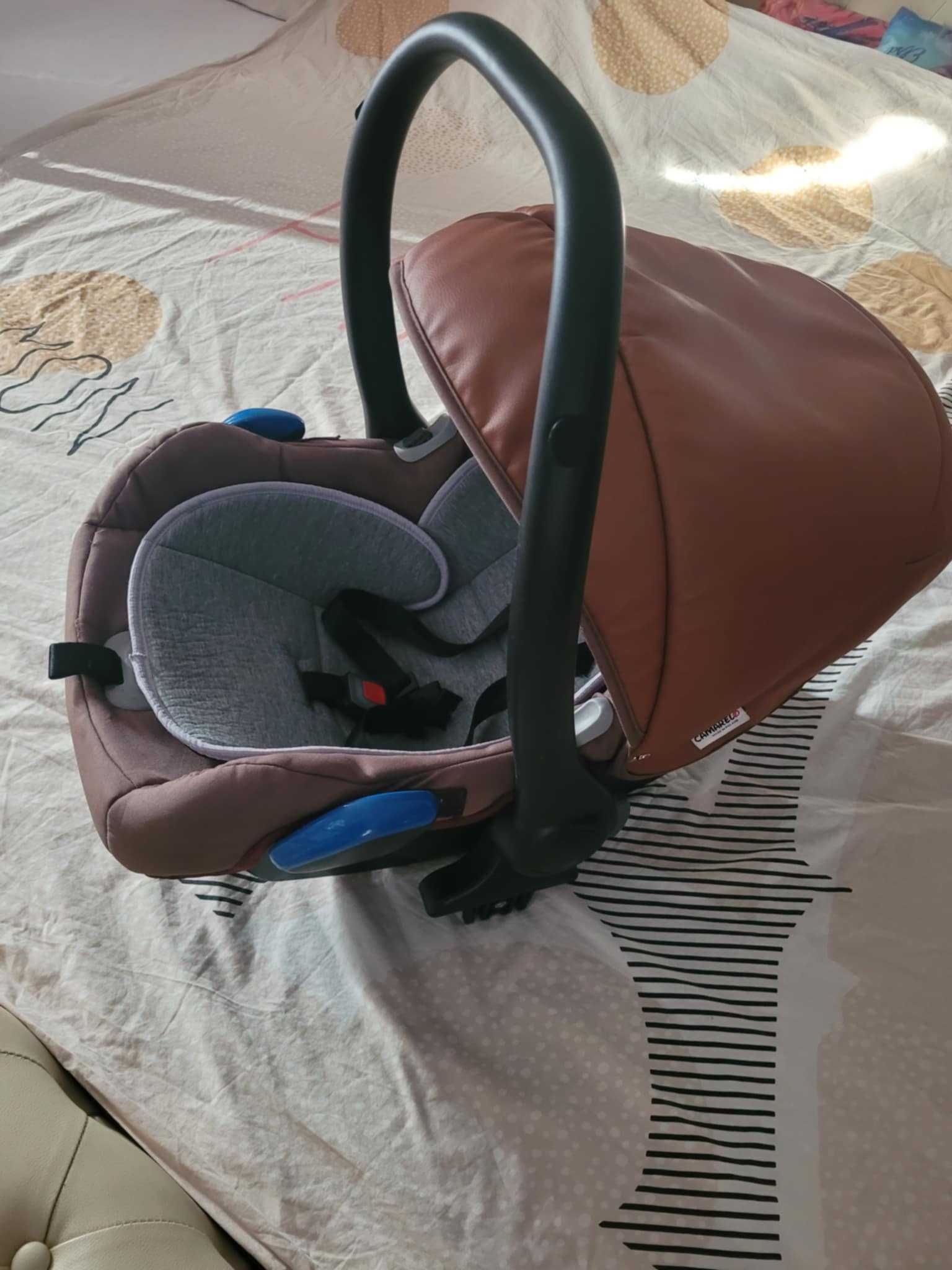 Carucior 3 in 1 piele ecoogica