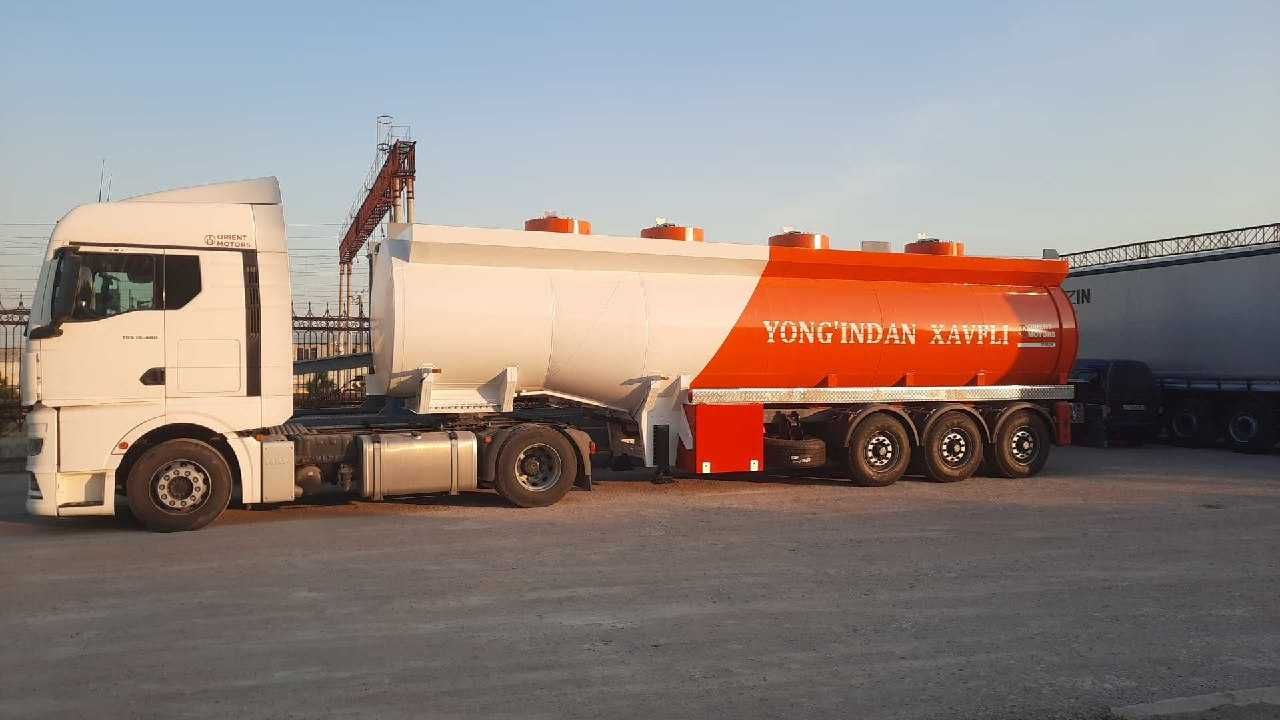 Бензовоз, дизеловоз новый полуприцеп 4 отсек MADE IN UZB