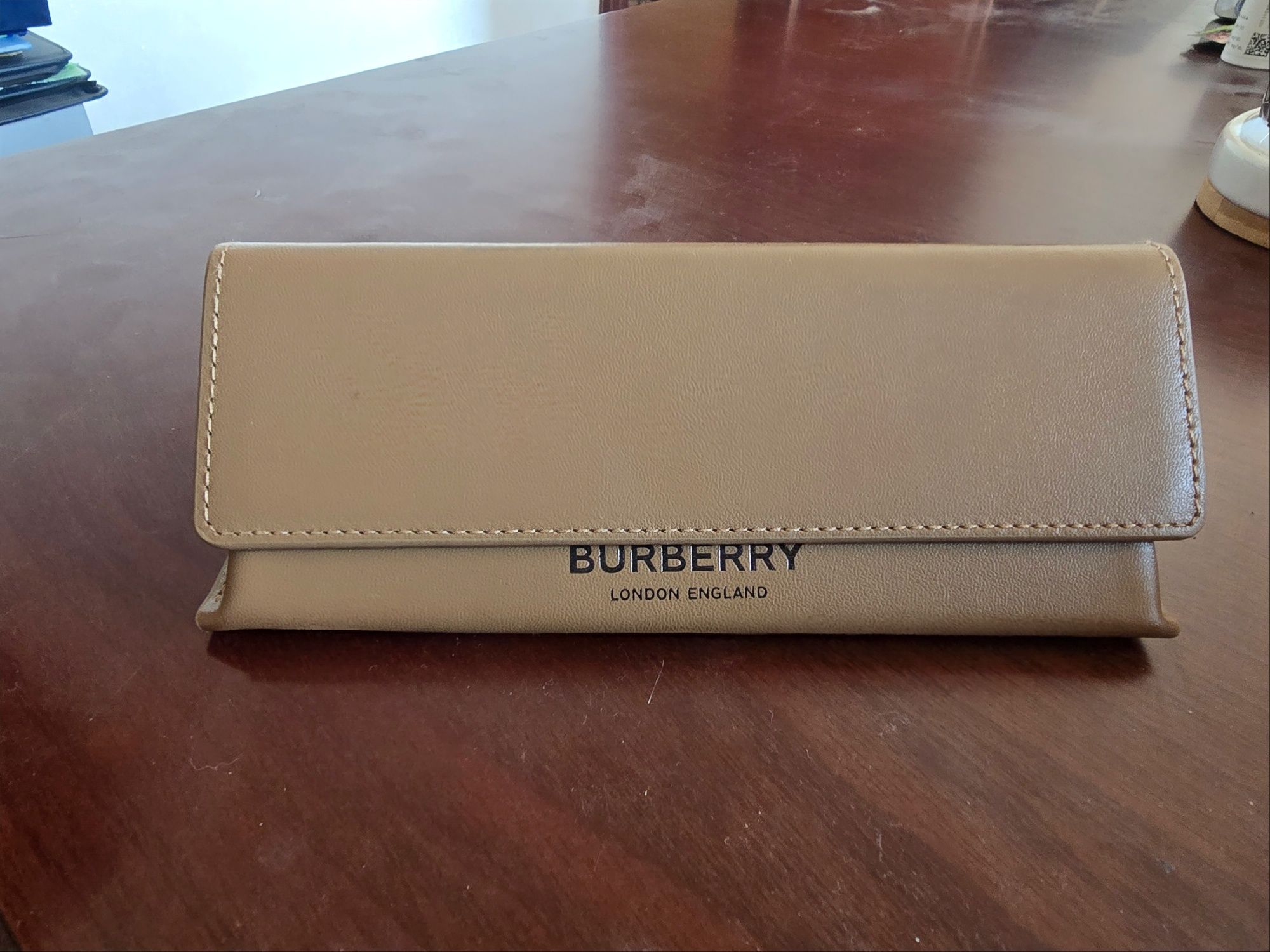 Очки Burberry  палладиевого металла с полуоправ