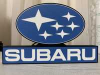 Светеща емблема лампа с надпис Subaru/Honda