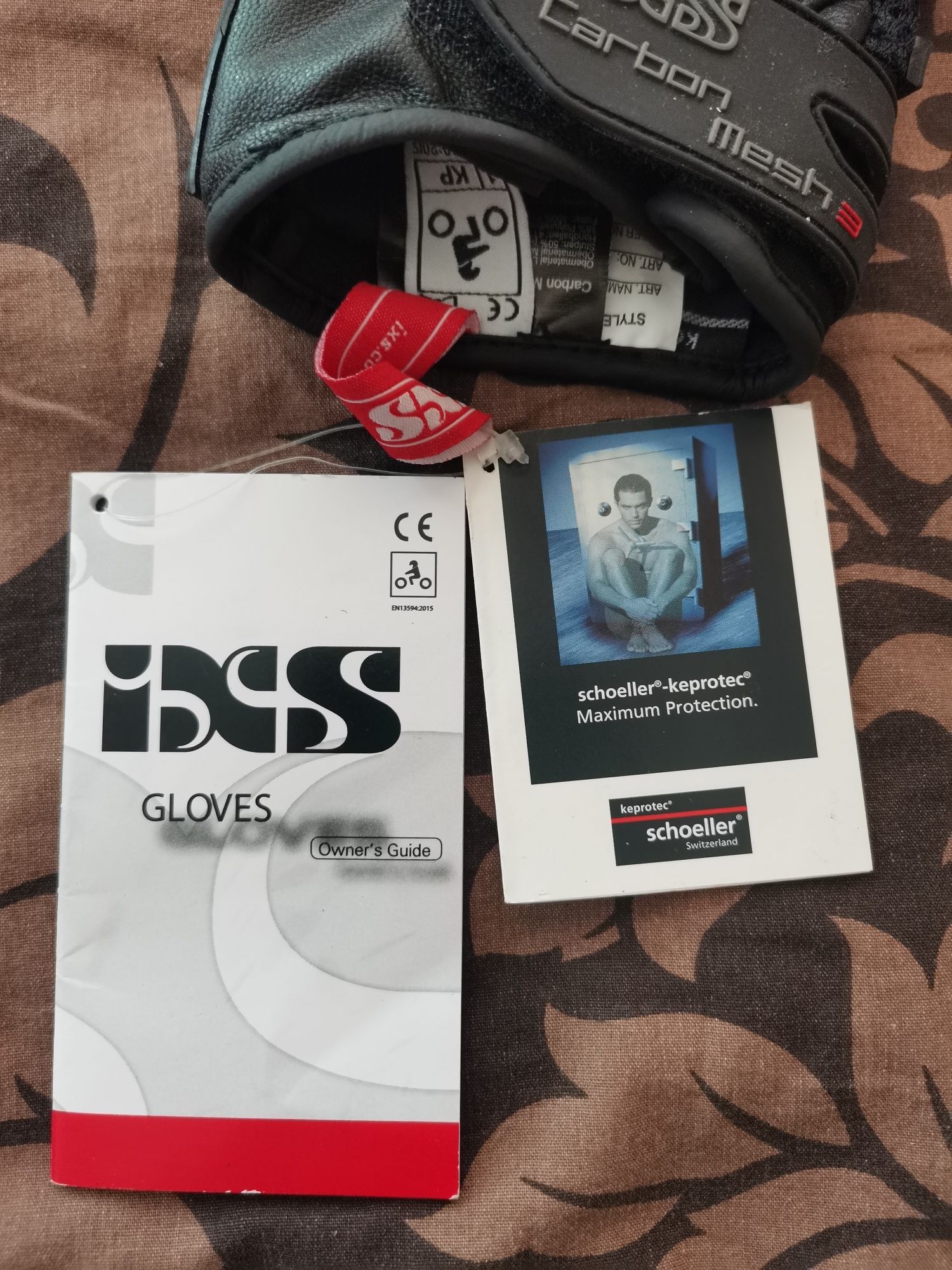 Кожени Ръкавици за мотор IXS Carbon Mesh 3