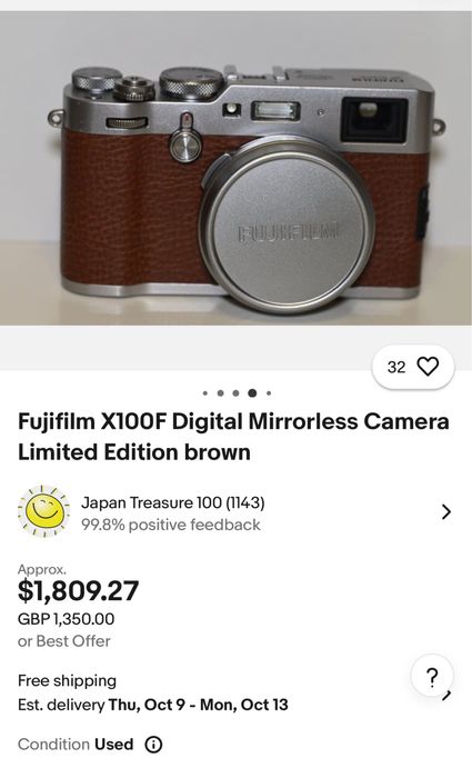 Fujifilm X100F Limited Edition Brown stare impecabila