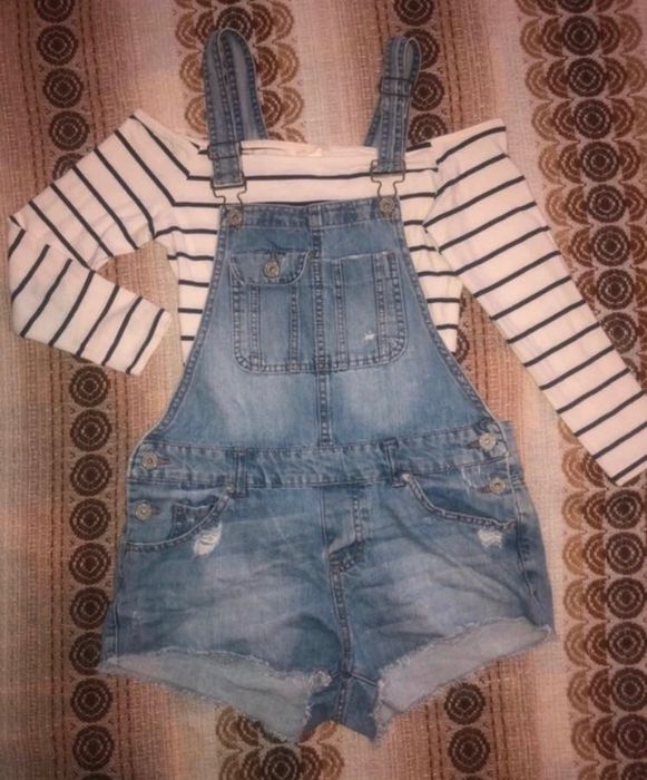 Salopeta Denim și top mărimea s