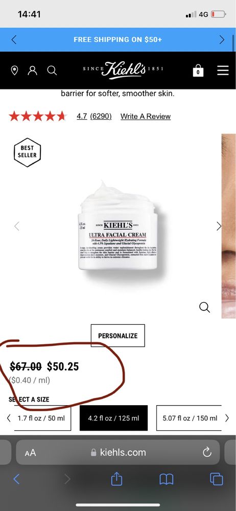 Крем Kiehl’s Ultra facial