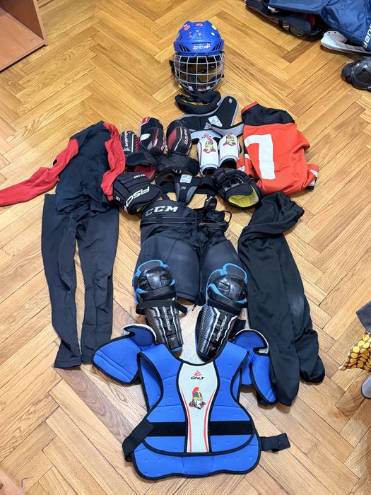 Комплект снаряжения для хоккея на 6-8 лет и 12-14