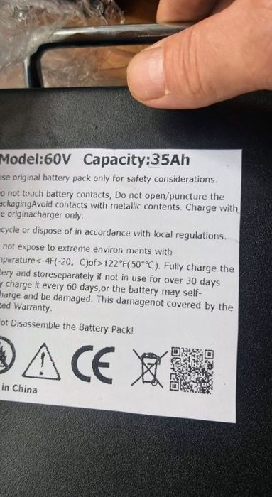 Ofertă!!Baterie Scuter 60V-25AH+încărcător Original City Coco