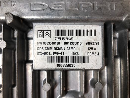 ECU calculator motor Peugeot 407 2.0 HDi HW 9663556280; 28072728