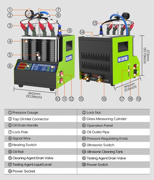 Стенд за бензинови дюзи MRCARTOOL V308