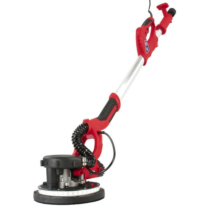 Шлайфмашина за стени и тавани KraftWorld – с кръгла LED глава,телескоп