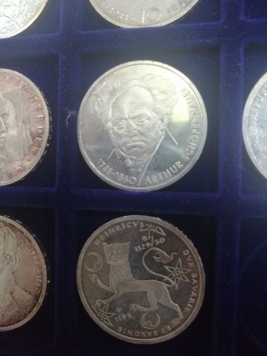 Лот немски сребърни монети 1987-97