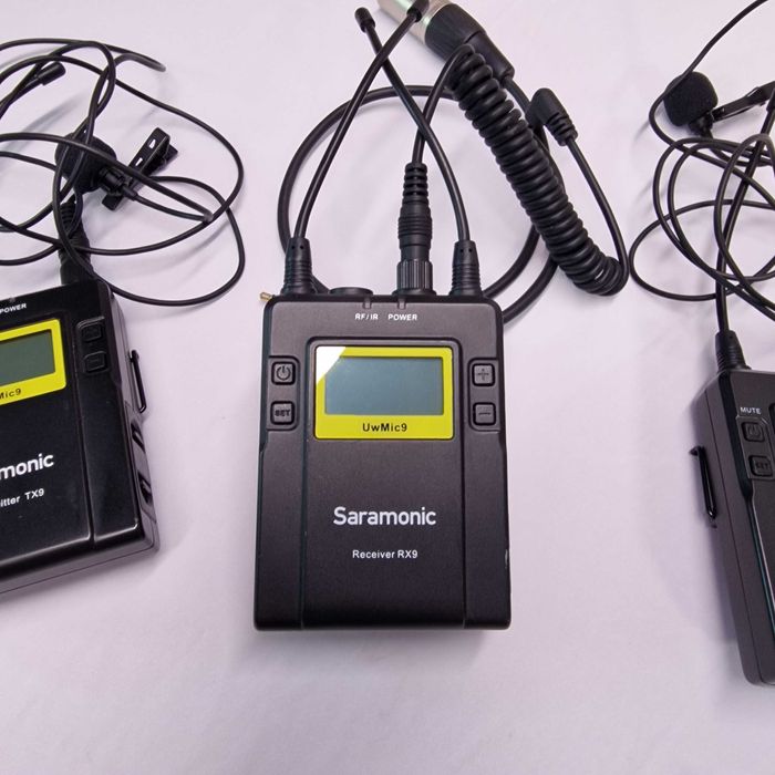 Радио петличный микрофон, петличка Saramonic UwMic9 TX9+TX9+RX9