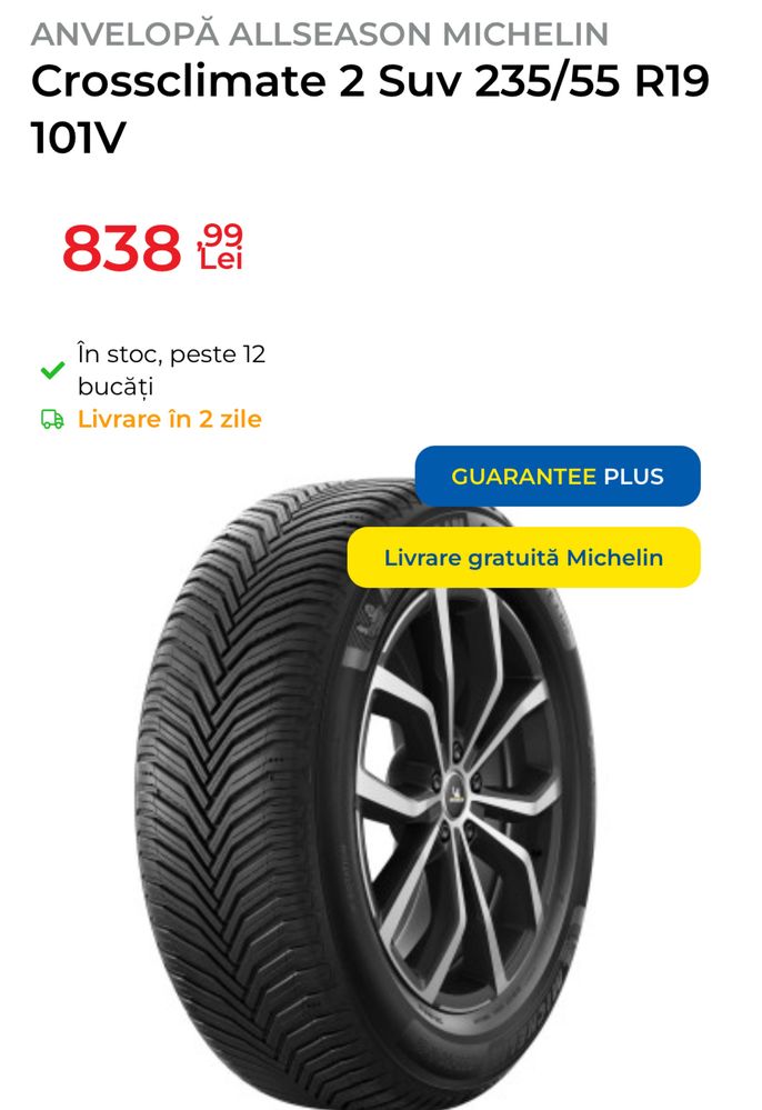 Anvelopa all season/toate anotimpurile Michelin crossclimate 2 r19