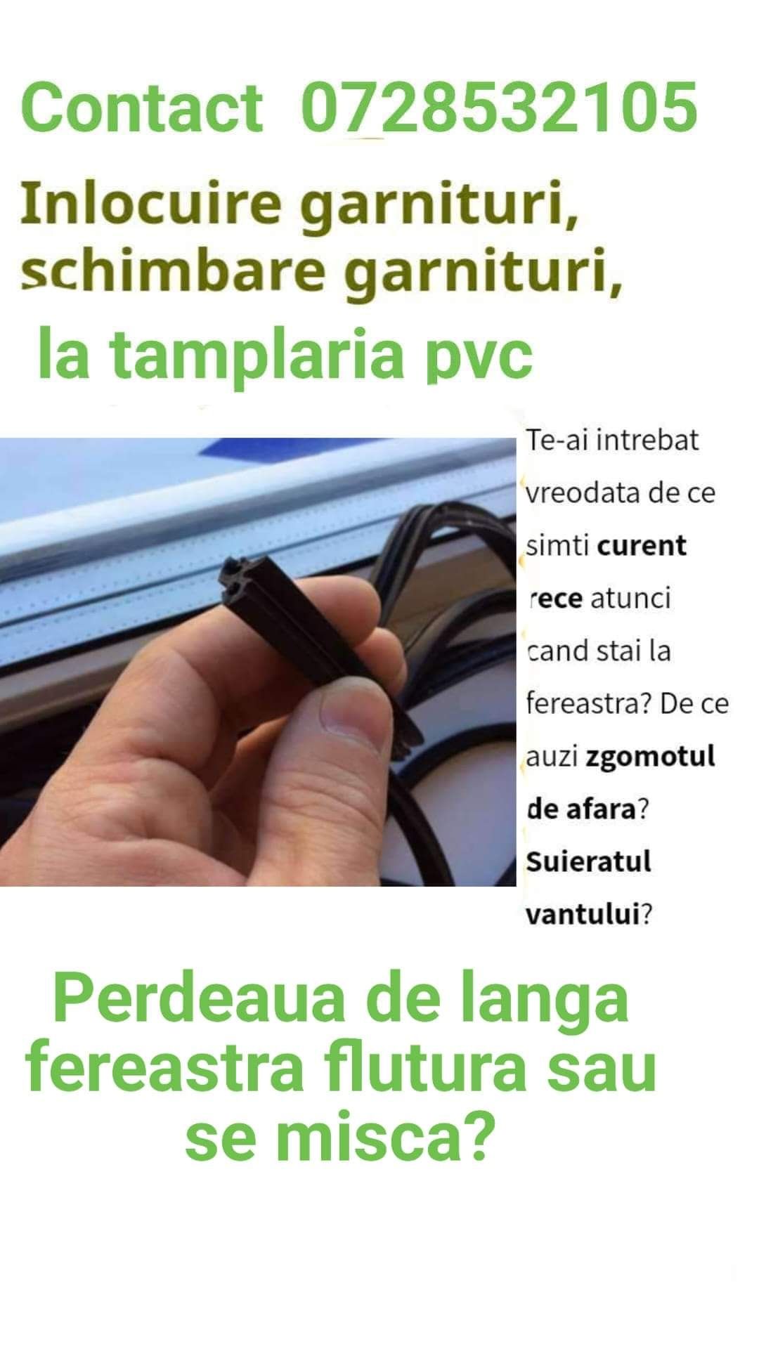 Schimb garnituri uzate la tâmplărie pvc