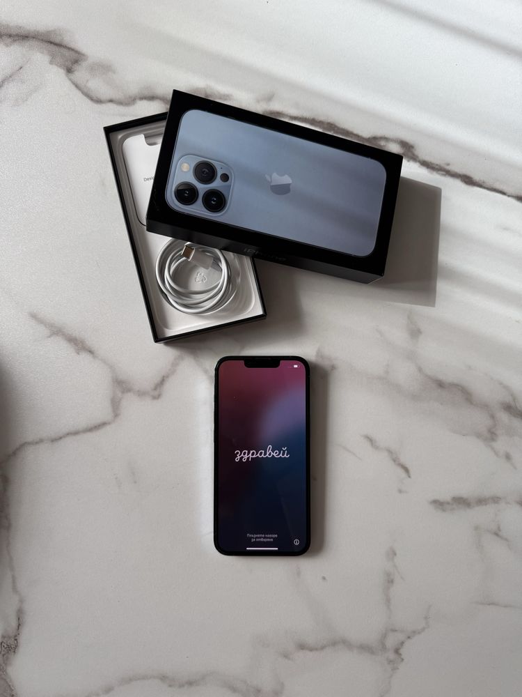 Продавам iPhone 13 Pro 256GB Sierra Blue – Отлично състояние