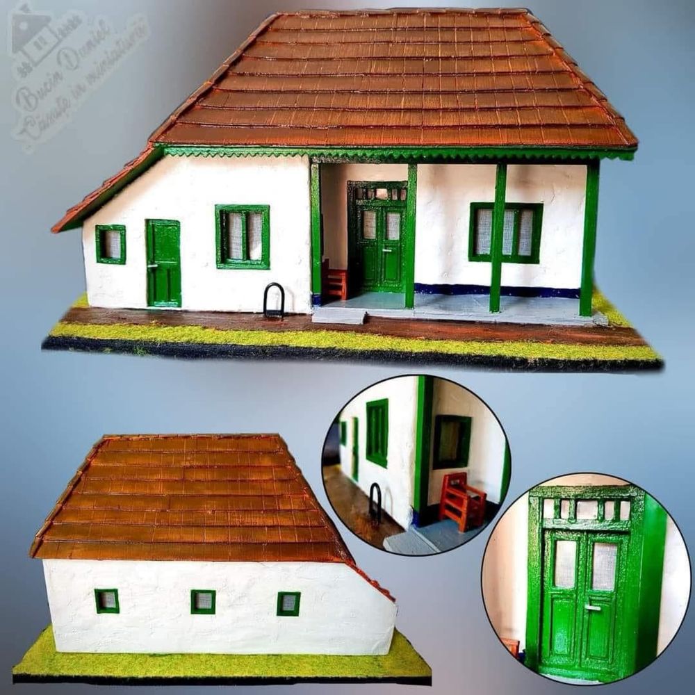 Casa traditionala in miniatura, casa batraneasca cadou personalizat